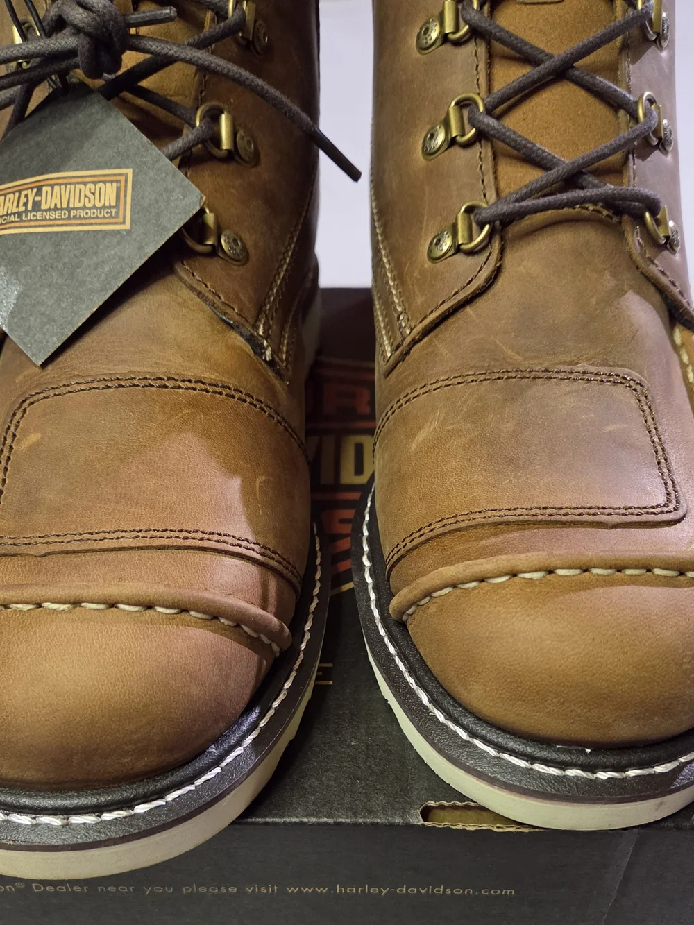 Harley-Davidson Men's Hagerman Brown Leather Motorcycle Biker Ankle Boots NEW